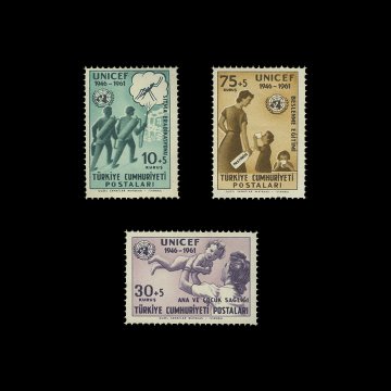 UNICEF'in 15. Yılı (11 Aralık 1961) - Türkiye Cumhuriyeti Pul Koleksiyonu