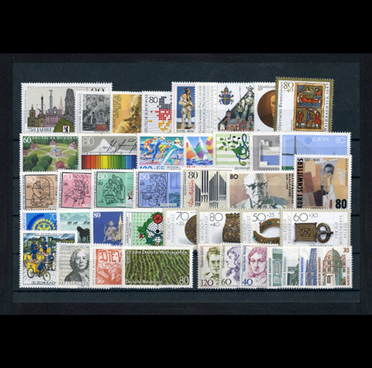 PULKO HistorY 1970 Federal Germany Stamp Collection - 1987 Year Set