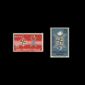 Memleketimizin NATO'ya Katılışının 10. Yılı (18 Şubat 1962) - Türkiye Cumhuriyeti Pul Koleksiyonu