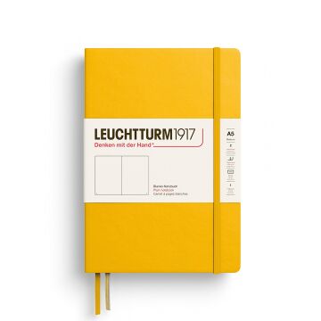 Leuchtturm1917 Not Defteri Orta Boy (A5), Sert Kapak, 251 Numaralandırılmış Sayfa, Ayçiçeği - Düz