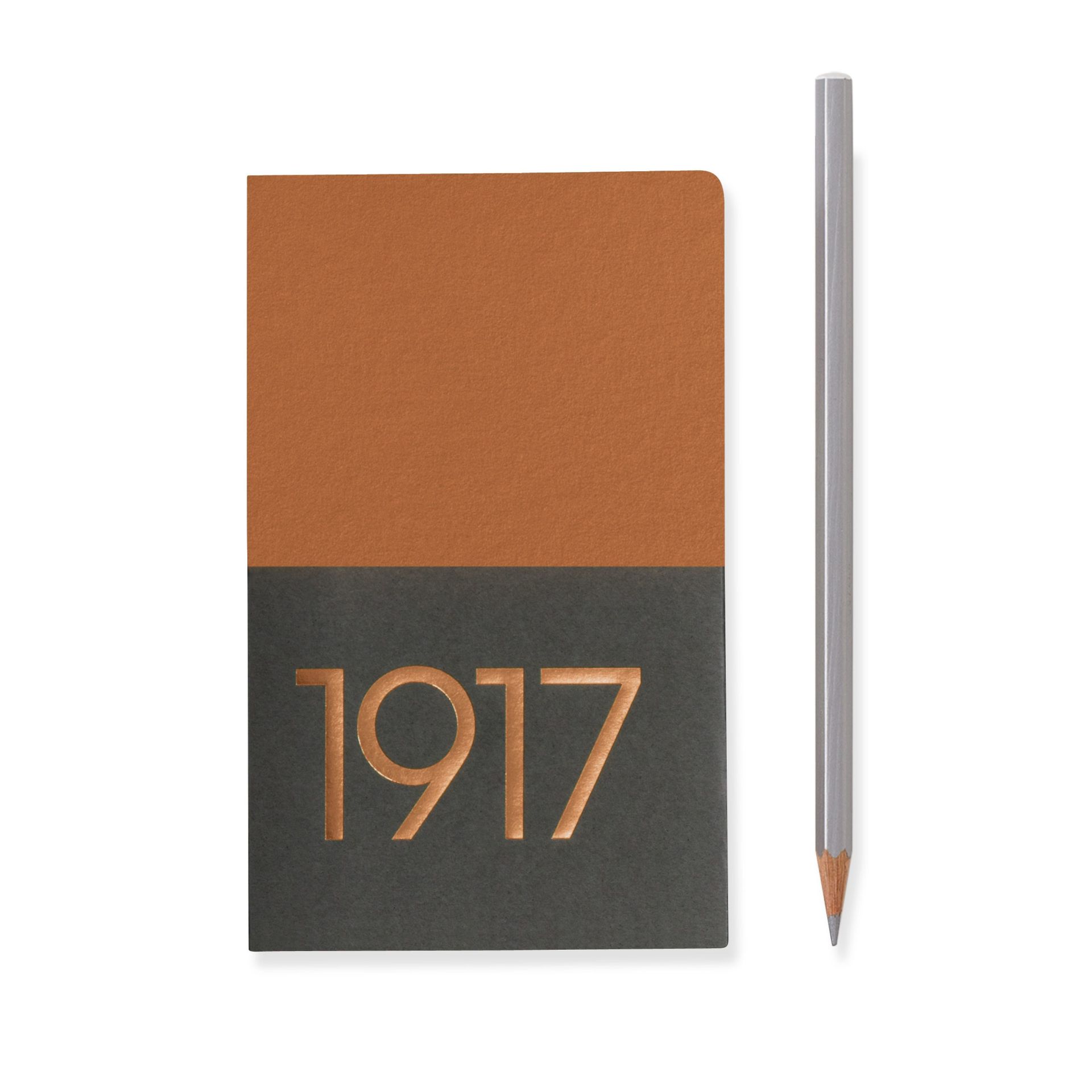 Leuchtturm1917 Jottbook Metalik Renkler Serisi Not Defteri, Cep Boy (A6), Esnek Kapak, 2'li Paket, 80 gr, 59 Numaralandırılmış Düz Sayfa, Bakır