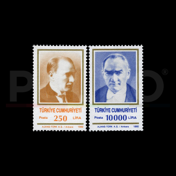 Atatürk Portreli Sürekli Seri(28 Mayıs 1992) - Türkiye Cumhuriyeti Pul Koleksiyonu