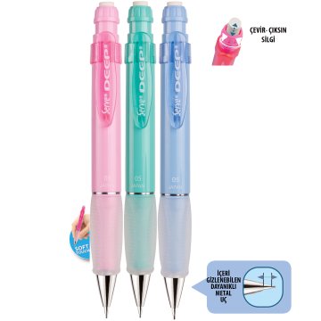 SERVE Deep PASTEL Mekanik Kurşun Kalem 0.5 mm (Uçlu Kalem),