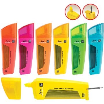 SERVE Double Mekanik Kurşun Kalem Ucu 0.7 mm + Fosforlu Kalem,