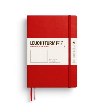 Leuchtturm1917 Not Defteri Orta Boy (A5), Sert Kapak, 251 Numaralandırılmış Sayfa, Kiraz - Düz