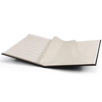 Leuchtturm Pul Defteri BASIC Beyaz Zemin, Sert Kapak, 8 Yaprak 16 Sayfa - Siyah - A4+