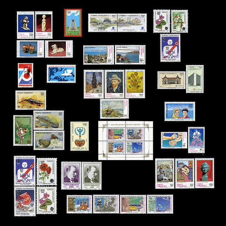 Türkiye Cumhuriyeti Pul Koleksiyonu - 1990 Yıl Seti