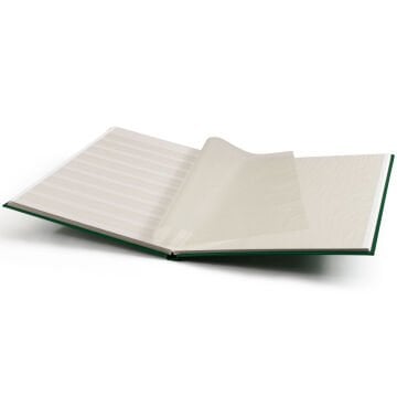 Leuchtturm Pul Defteri BASIC Beyaz Zemin, Sert Kapak, 8 Yaprak 16 Sayfa - Yeşil - A4+