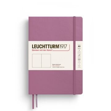 Leuchtturm1917 Not Defteri Orta Boy (A5), Sert Kapak, 251 Numaralandırılmış Sayfa, Tozlu Gül - Düz